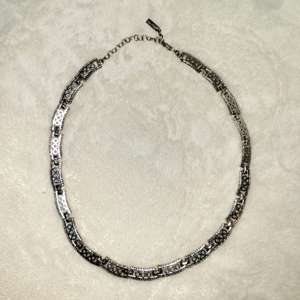 Vintage Silver Napier 16" Choker/Necklace with 2" extension.